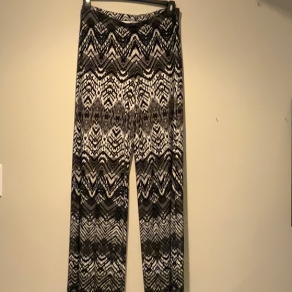 Black and White Boot Cut Pants